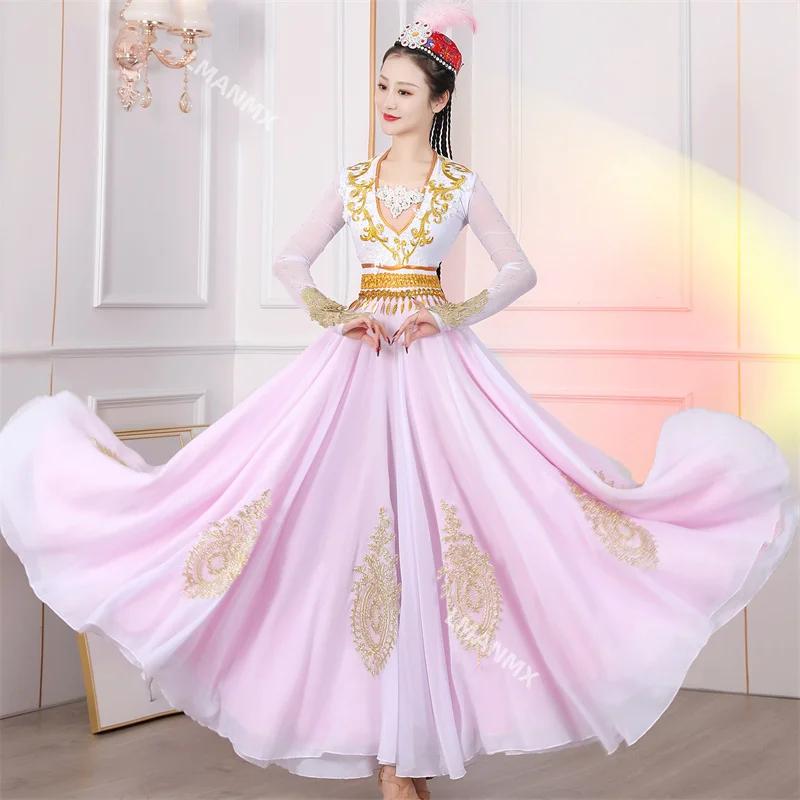 Xinjiang dance dress Uyghur skirt new adult dress upscale skirt