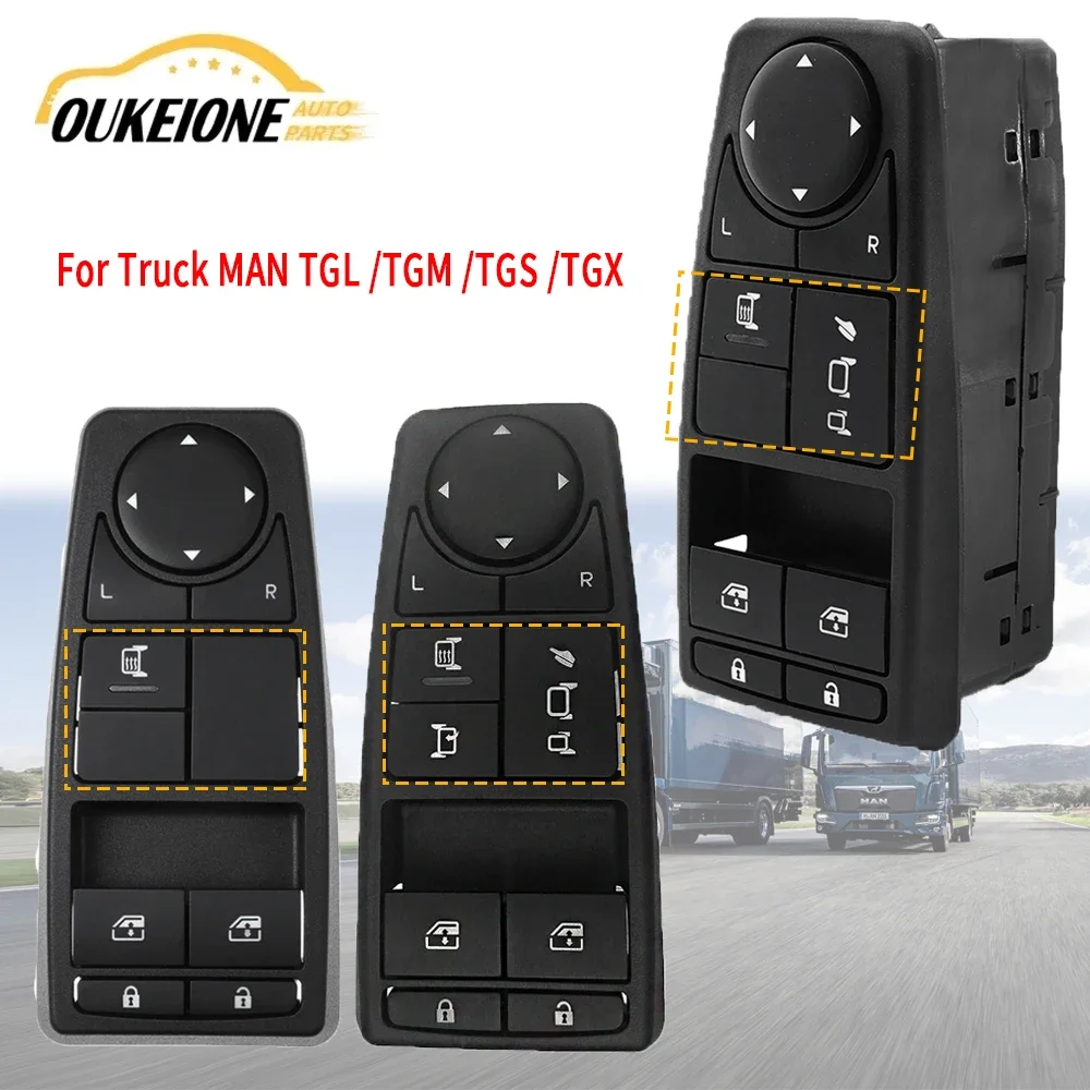 

For MAN TGL TGM TGS TGX Power Window Rear View Mirror Control Switch Regulator Accessories 81258067107 81258067108 81258067109