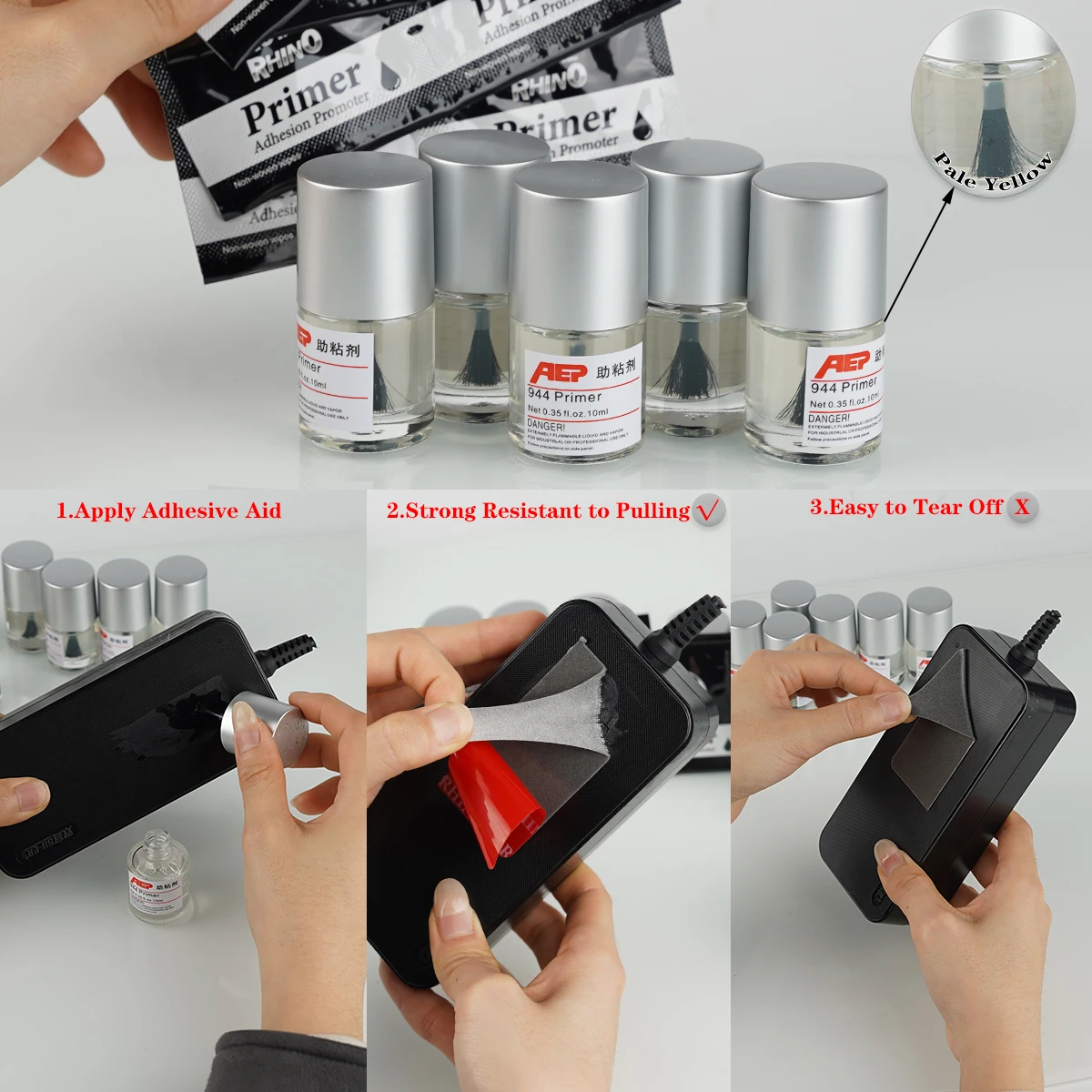 944 Strong Adhesive Promoter 10ml 1/2/5 Bottle Adhesive Primer Car Decorative Strip Adhesive Repair Adhesive Rubber Metal Car