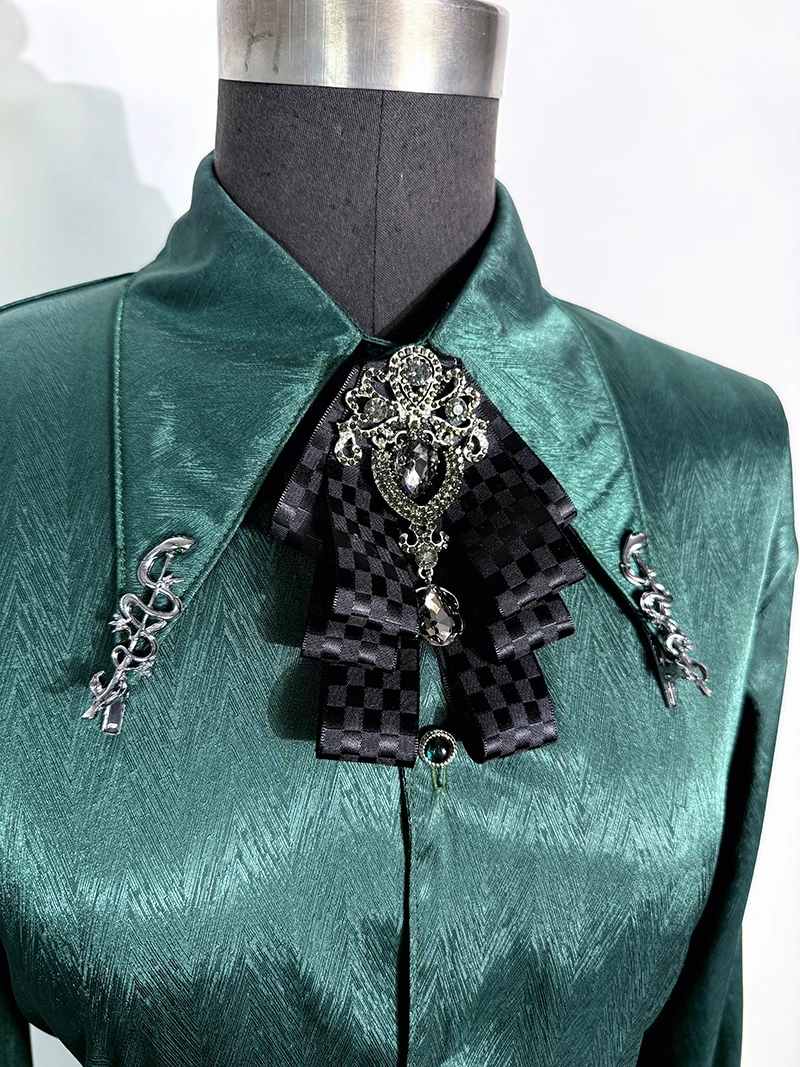 

Magic Academy Slytherin School Tie Pin irt Accory ex Gl Cos Tie Clasp Casual Sle Polyester Fabric