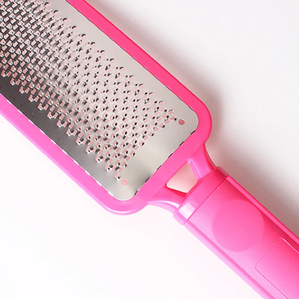 

3pcs Stainless Steel Foot File Double Sided Pedicure Tool Multi Purpose Foot Grinding Exfoliator Callus Remover For Women Rosy