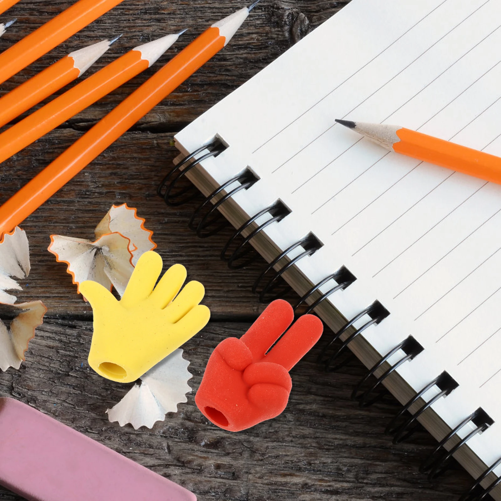 

40pcs Finger Shaped Erasers Mini Cartoon Rubber Eraser For Students Gift School Supplies Pencil Eraser Kindergarten Prizes