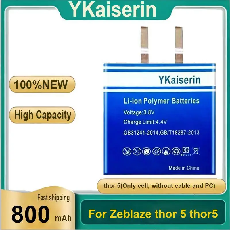 

Только сотовый элемент для Zeblaze Thor 5 Thor5, без кабеля и ПК, износостойкий аккумулятор для умных часов 800 мАч