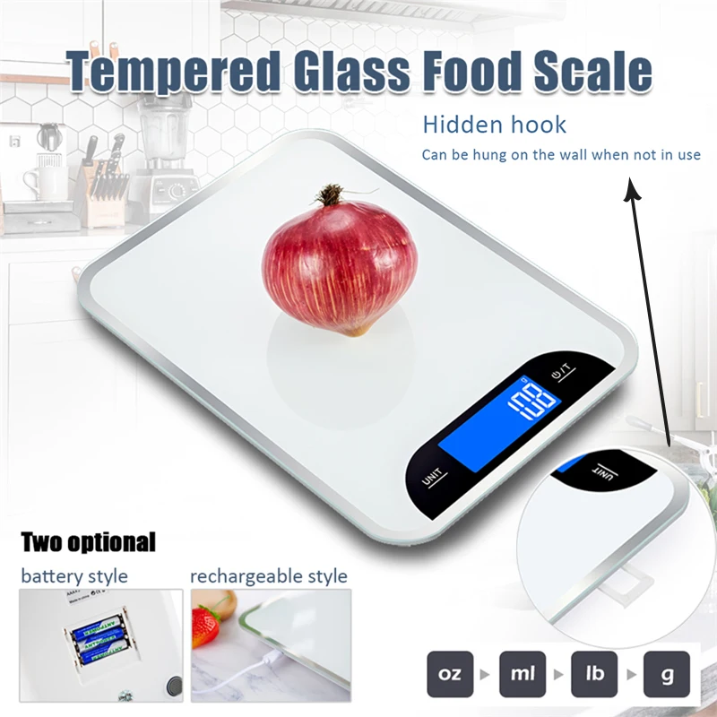 5/10/15kg 1g Digital Weighing Scales Stainless Steel Electronic Food Diet Balance Measure Tools Kitchen Coffee Jewelry Scales