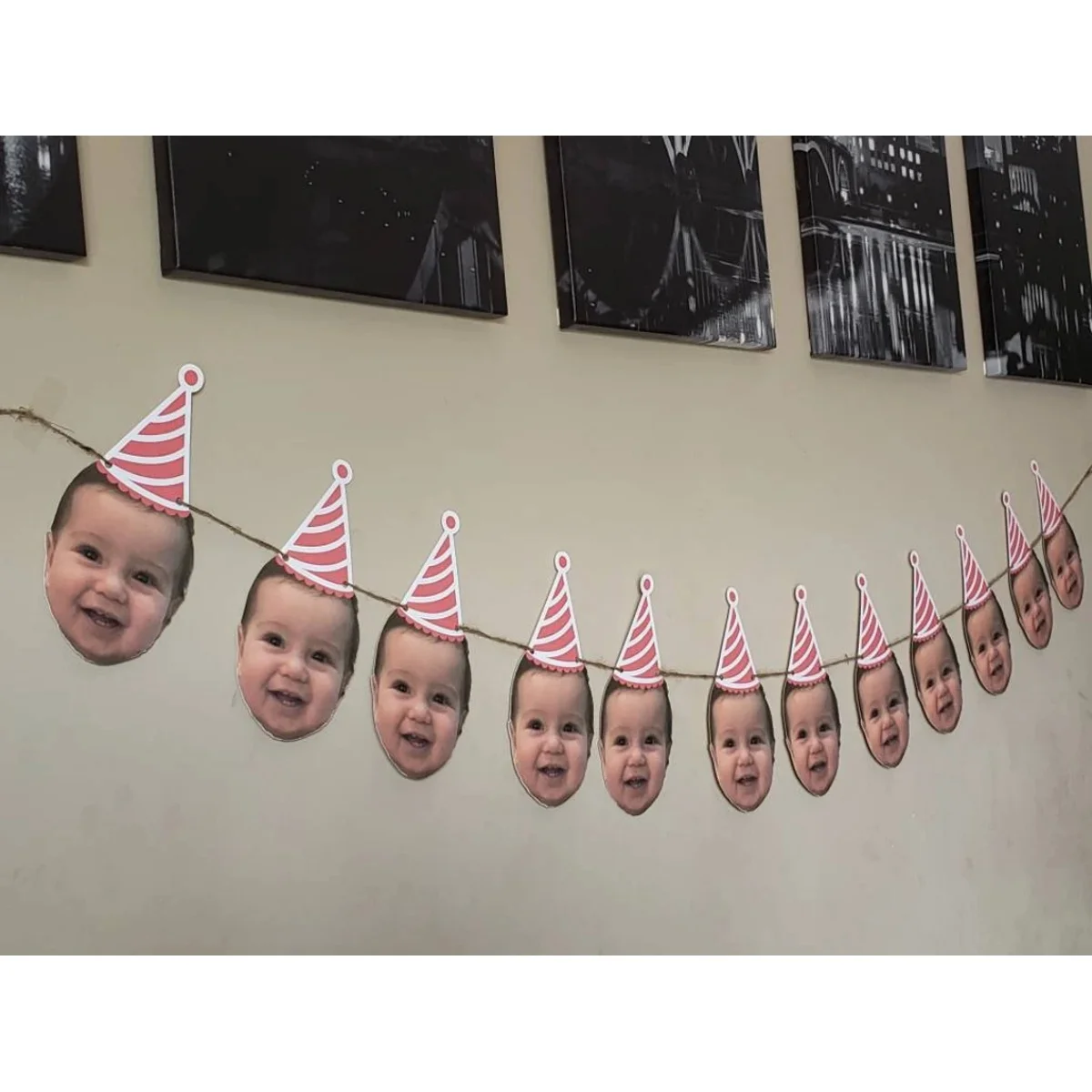 

Personalized Photo banner, face banner, photo birthday banner, dog birthday. Cat decorations, dog decorations,