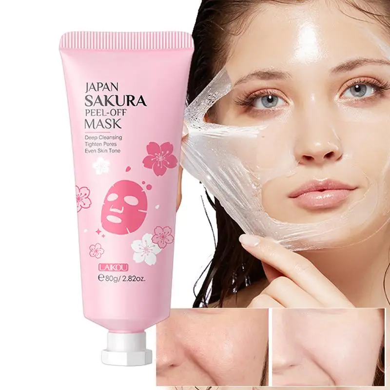 Маскарадная Осветляющая Маска для лица Sakura 80 г, увлажняющая маска для сияющей и гладкой кожи, средство по уходу за кожей