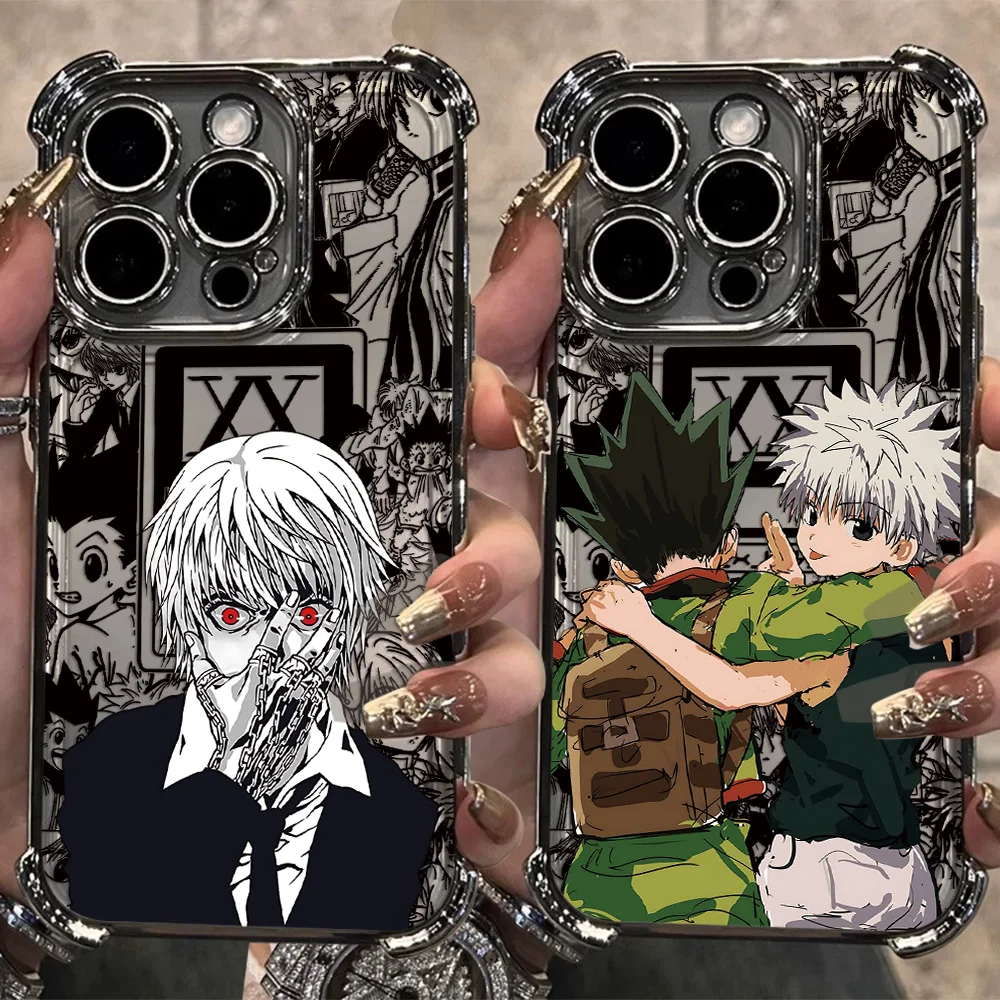 Anime Killua Hunter X Hunter Plating Phone Case For Xiaomi 15T 15 14 13 Pro Ultra 4G 5G Anti Fall Airbag