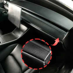 Real Carbon Fiber For Tesla Model 3 2017- 2022 Model Y Car Accessories Central Console Dashboard Panel Cover Trim