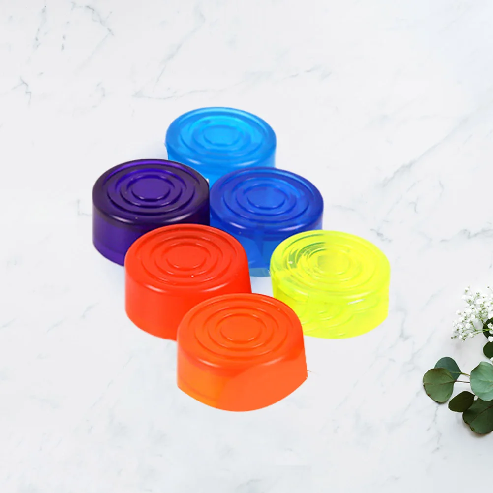 

6pcs Guitar Effect Footswitch Topper Anti-Slip Colorful Pedal Cap Enlarged Surface Protection For Guitar Pedal Yellow Red Purple