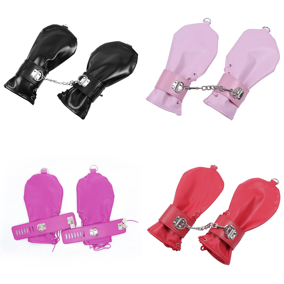 Thierry PU Leather Dog Paw Gloves Bdsm Bondage Restraint Handcuffs Mittens Couple Flirting Sex toys Puppy Play Adult games