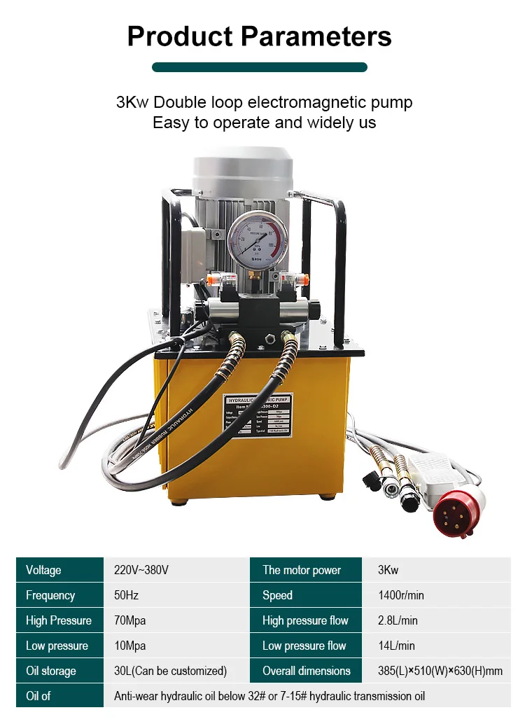 DB300-D2 3KW double acting high - electromagnetic pump metal magnetic drive pump oil 60hz application