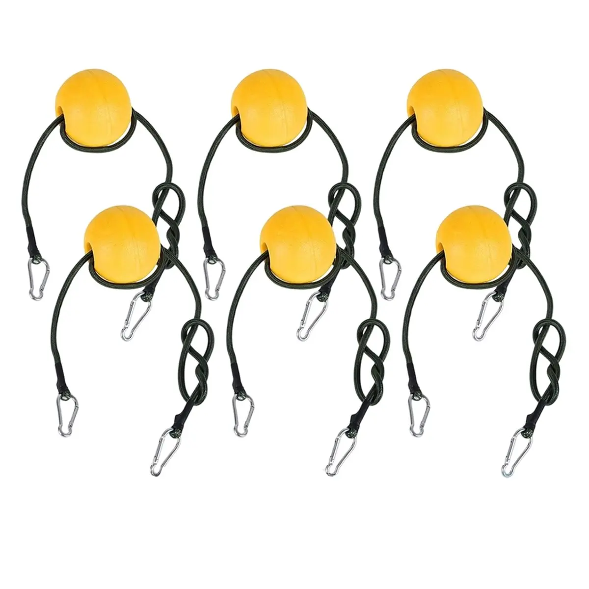 【CYBER MONDAY】6 Pack Anchor Buoy Float with Bungee Cord & Clip, Pool Marker Buoy for Swimming Pools, Water Skiing, Fishing, Boat