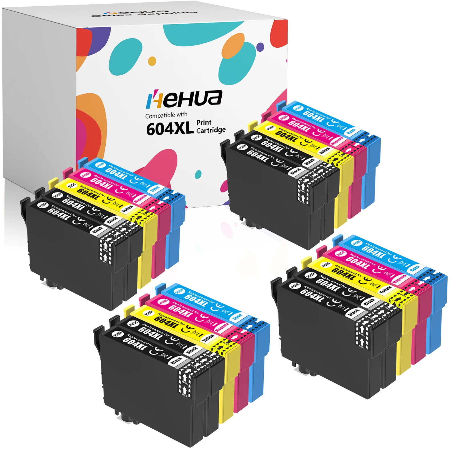 20 x 604XL Tintenpatronen, kompatibel mit Epson WF-2910DWF 2930DWF 2935DWF 2950DWF XP-2200 2205 3200 3205 4200 4205