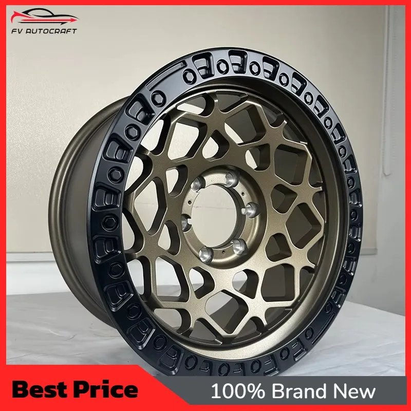 【2026】16 17 18 Inch Sport Style Offroad Alloy Wheel Rim 5x114.3 6x135 6x139.7 PCD Matte Black Bronze Modified Hub For Jeep Ford