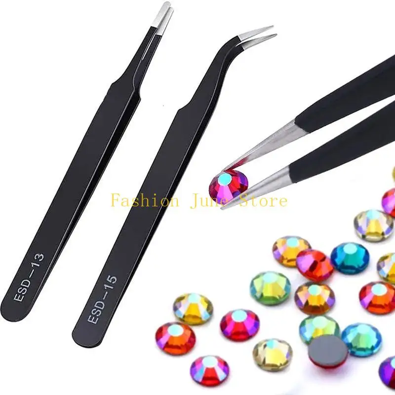 

N5KA 11Pieces Tweezer Tools Muddler Poke Needle Spoon Resin Craft Molds Tool DIY Needle Spoon Anti-Static for DIY Tool