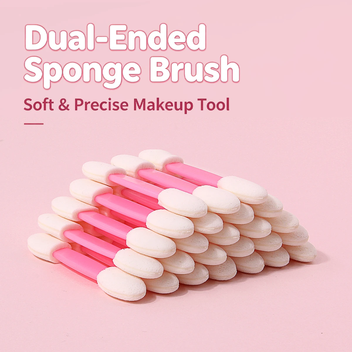 25Pcs Sponge Eye Makeup Brushes,Portable Double Sided Sponge,for Eyeshadow Application, Eye Makeup Tool for Daily