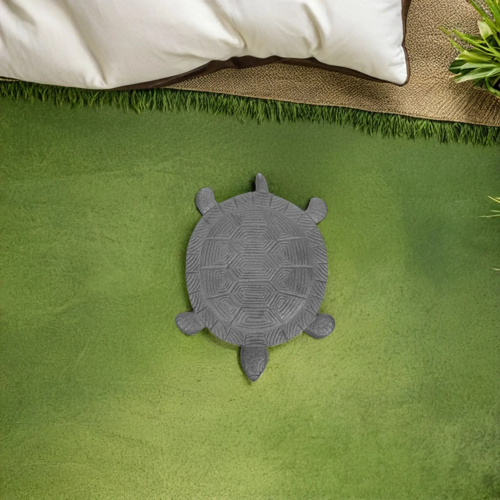 Cast Iron Turtle Stepping Stone Weather Resistant Garden Pathway Decorative Outdoor Paver Mat Non Slip Patio Yard Statue