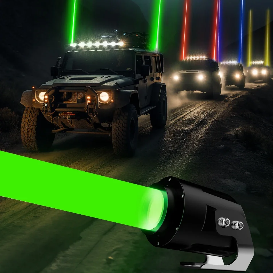 

off-road laser light 4x4 offroad motorcycle auxiliary led spot 12 watts Led whip Light 3 Inch spot car laser fog Light