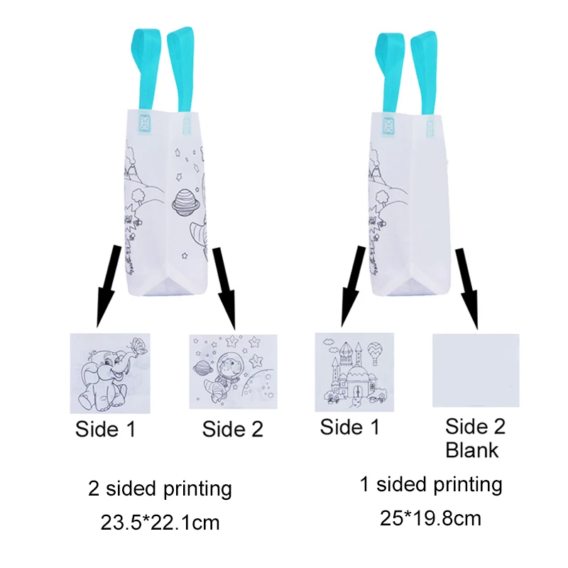 Sacchetti di Graffiti fai da te con pennarelli da colorare che dipingono sacchetti regalo in tessuto Non tessuto per bambini bomboniera per feste di compleanno forniture per feste di riempimento di pigna