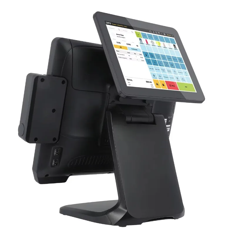 

2026 The New ST9800 15inch POS All-in-one Machine Dual-screen POS System POS Bank Terminal