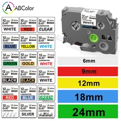 6/9/12/18/24mm Label Compatible for Brother 231 Tz-White-Label Tape 231 221 211 241 251 631 641 for Brother P-Touch Label Maker