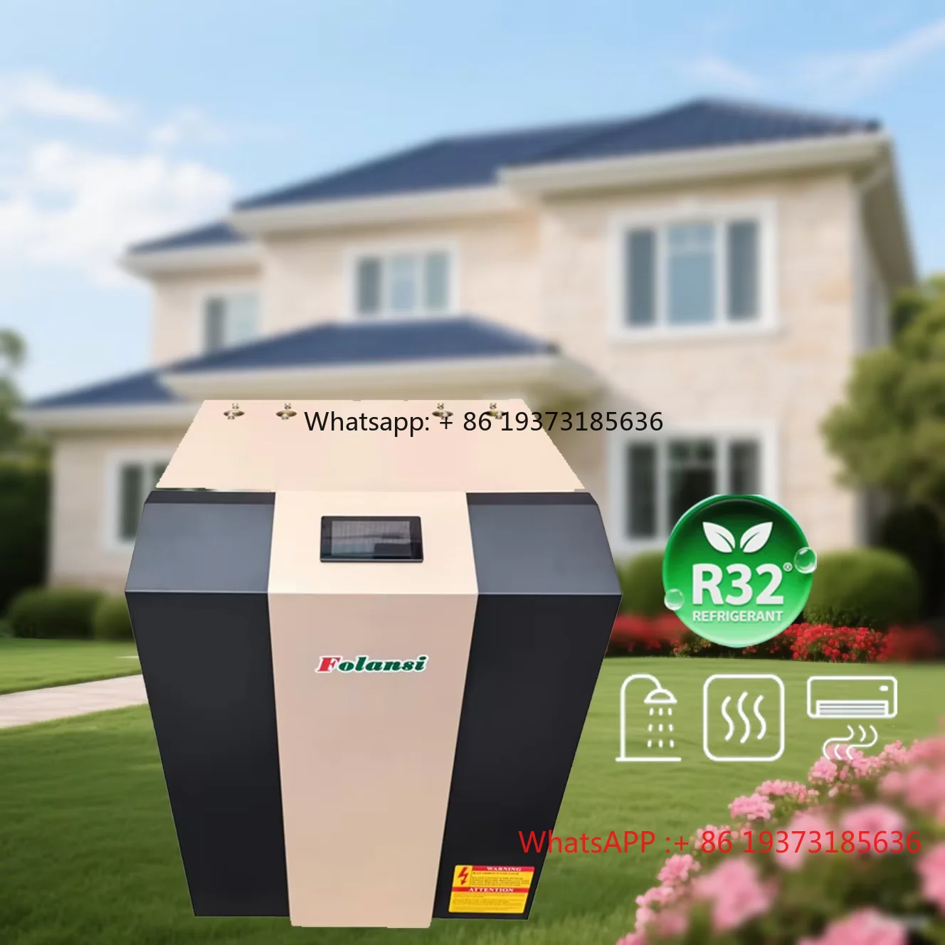 

11kW 14KW 18KW 20KW Ground Source Heat Pump /dc Inverter Geothermal Heat Pump Wi-Fi Control R32 Eco-friendly Refrigeran High Cop