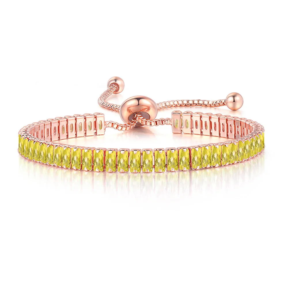 CZ Tennis Armbanden voor Vrouwen Unieke Zwarte Kristallen Bangle Rose Goud Kleur Verstelbare Hand Chain Vrienden Sieraden Groothandel DZH051