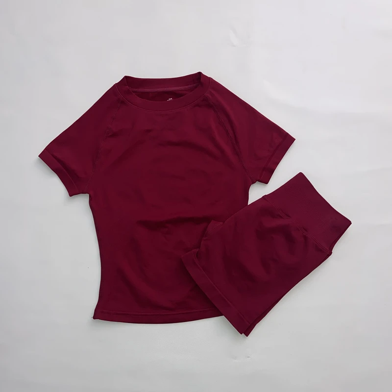 طقم حمالة صدر قصيرة للسيدات من Impact Scoop Back، ملابس رياضية لليوجا واللياقة البدنية، ملابس نشطة بأكمام قصيرة، تي شيرت علوي ملابس للأنشطة الخارجية #5