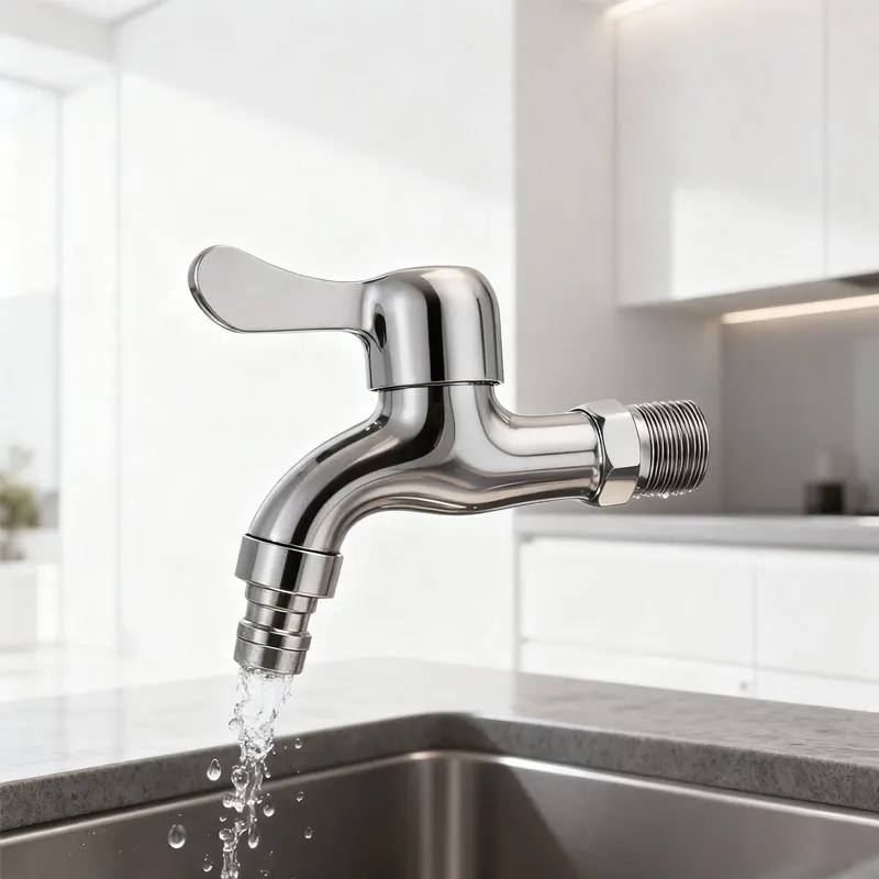

Kitchen Fixtures Water Faucet Mount Laundry Bathroom Kitchen Bath Tub Tap Outdoor Garden Single Cold Water Tap Bathroom Faucets