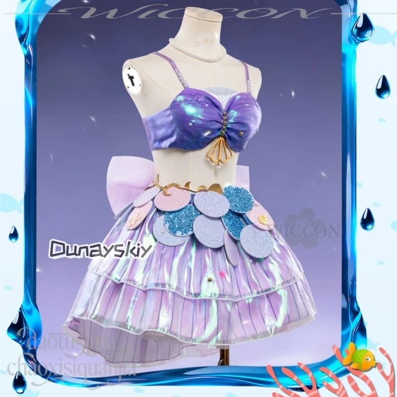 Anime Game LoveLive! Cosplay Nozomi Tojo Mermaid Carnival Idol Stage Performance Outfit Fashion Y2K Dress Sweet Lolita Halloween