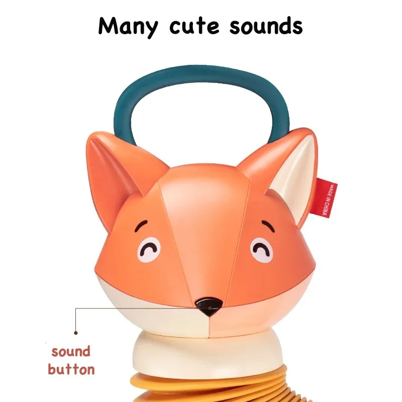 Fox Accordion Music Toy Instruments Learning Early Cartoon Education Sound Learning Musical Toddler Baby Toys For Children Gifts