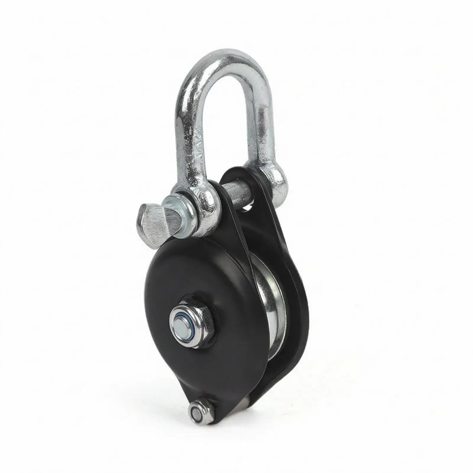 Cable Lifting Pulley with Detachable Shackle Robust Cable Lifting Pulley Smooth Rolling Anti-Drop for Utility Workers