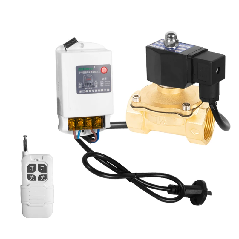 

Factory Direct Sale 1.2 Inch Normally Closed Waterproof Remote Control Solenoid Valve Wireless Intelligent Control Water Valve