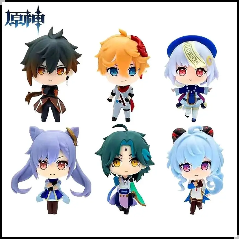 Original Game Genshin Impact Cosplay Figure Bushiroad ovl.2 PVC Doll Zhongli Xiao Ganyu Keqing Qiqi Anime Capsule Statue Gifts