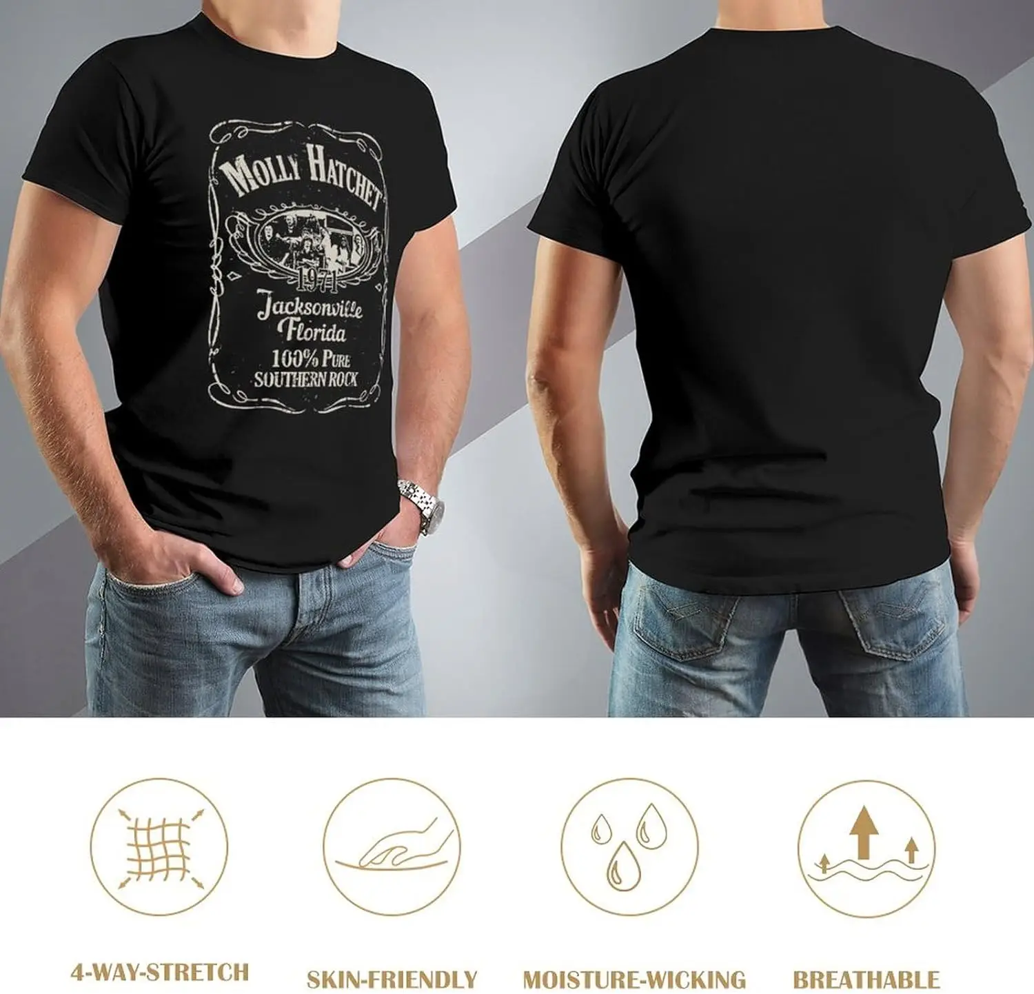 T Shirt Men's Crewneck Short Sleeve Graphic Design Tees Vintage Cotton Tops