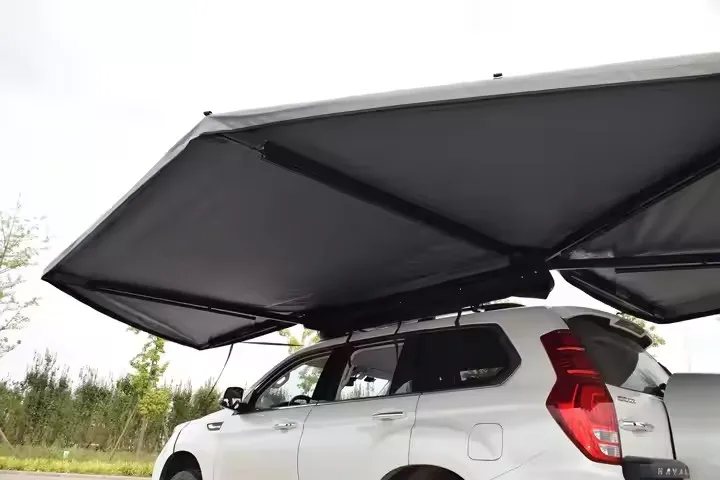 ملحقات التخييم في الهواء الطلق سيارة خلفية 270 درجة المظلة SUV شاحنة قماش مظلة السيارة #4