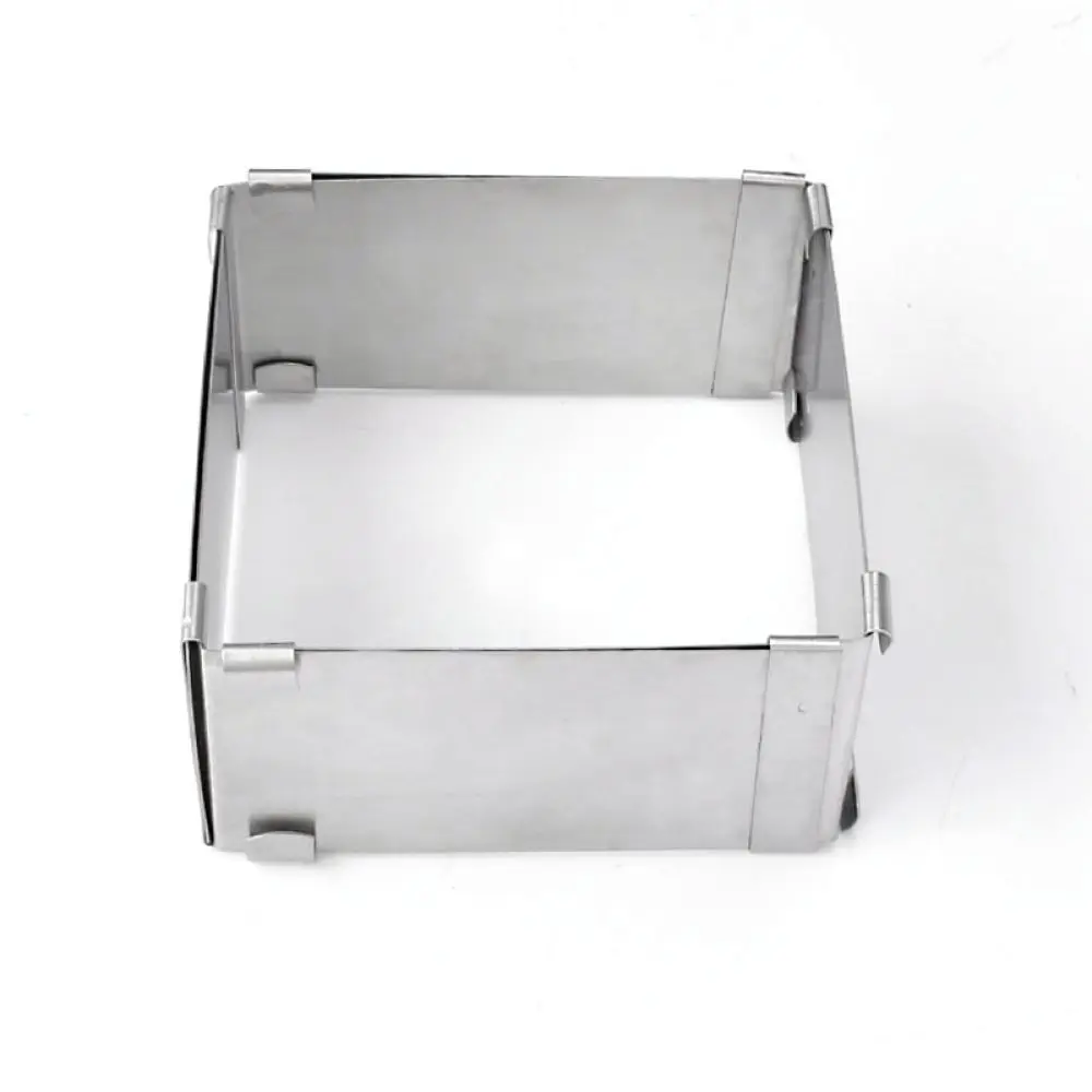 Adjustable Square Cake Ring Stainless Steel Mousse Mold Flexible Baking Frame Kitchen Pastry Tool For Professional Use