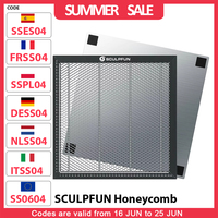 SCULPFUN Laser Cutting Honeycomb Working Table Board Platform for CO2 or diode Laser Engraver Cutting Machine, 400x400x22mm
