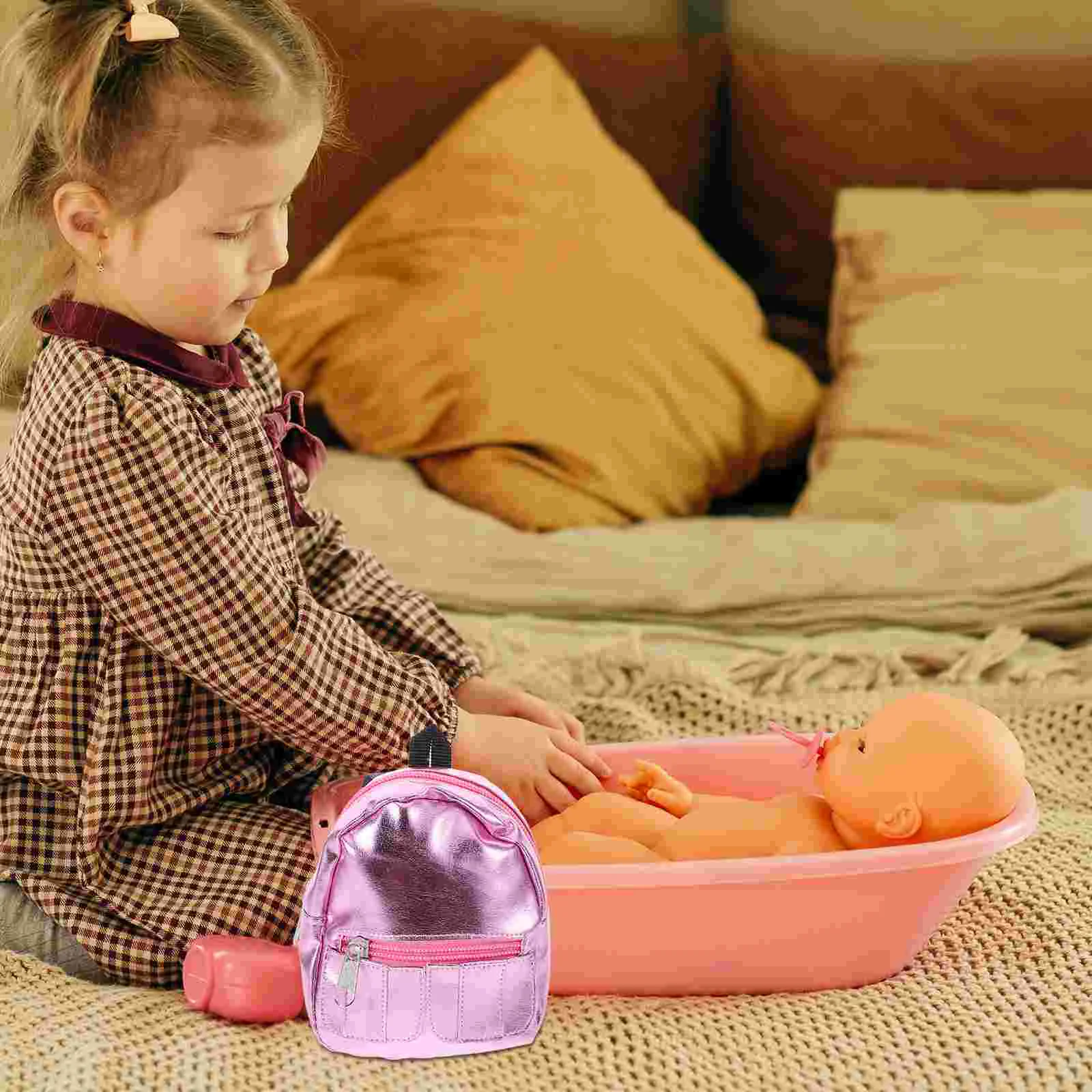 

American Backpack Mini School Supplies for Dolls Kids Toy Baby Miniature Girl