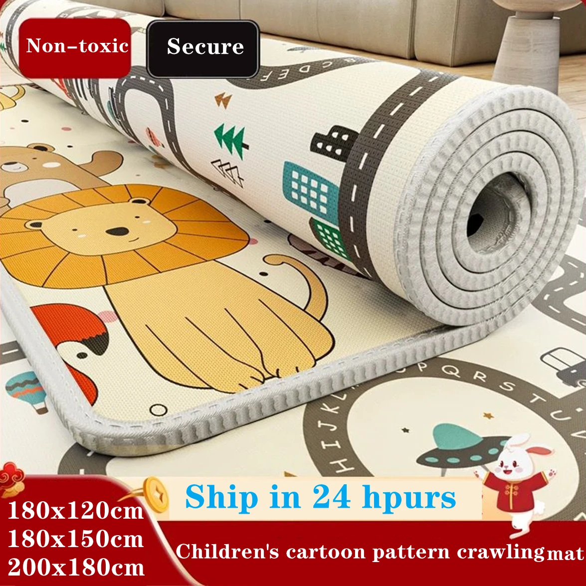 Thicken 1cm Play Mat Foam Crawling Carpet Baby Play Mat Blanket Children Rug for Kids Educational Toys Soft Activity Game Floor