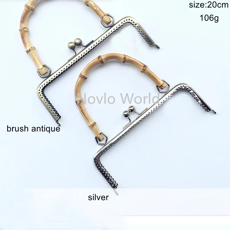 10pcs 20cm 25cm 3 colors M-type bronze retro purse handbag Metal Frame,Wood handle Kiss Metal Frame Clasp Frame