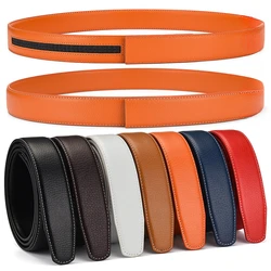 Belt No Buckle for Automatic Buckle PU Leather Belts Without Buckle for Men Women No Buckle 3.5cm Wide 150 160cm