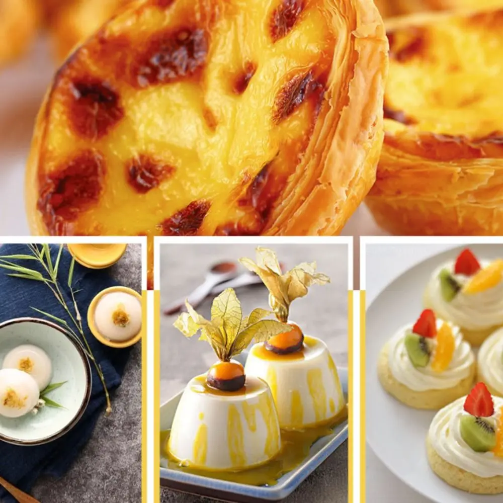 Muffin Cup Carbon Steel Egg Tart Molds Mini Non-stick Cake Mold Reusable Creative Flan Pan Mold Cupcake Egg Tart