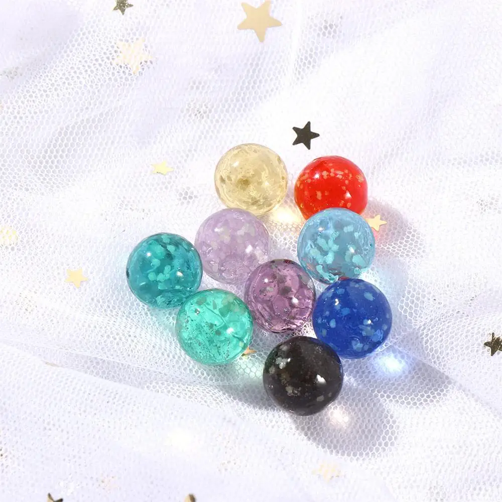 10 Pcs Colorful Glass Marbles Glow In The Dark Bouncing Ball Toys Home Vase Filler Fish Tank Decoration Children Playing Toys