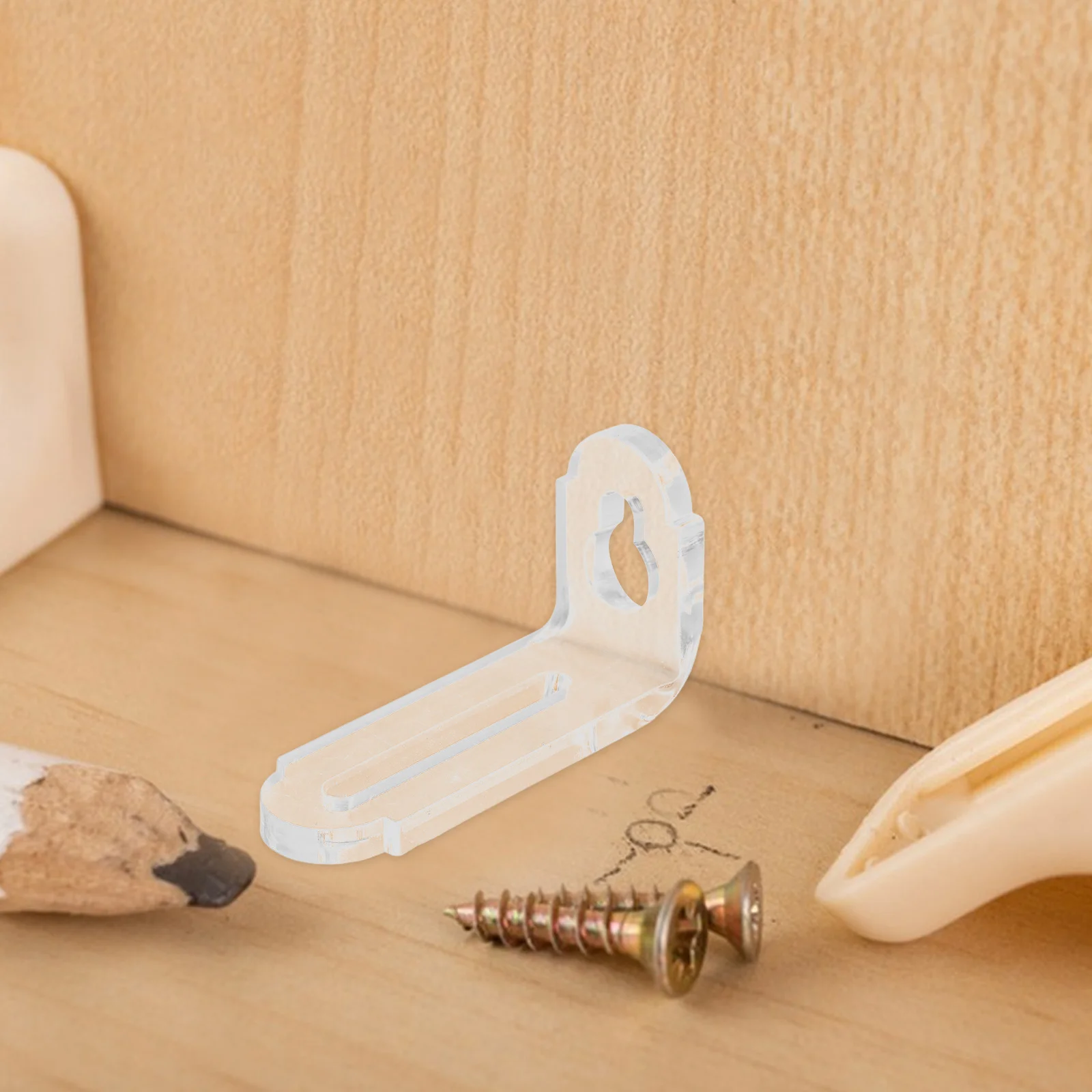 

8 Pcs Transparent Crystal Drawer Acrylic Angle Brackets Corner Supports Decorate Clear Right Furniture Hardware Joint