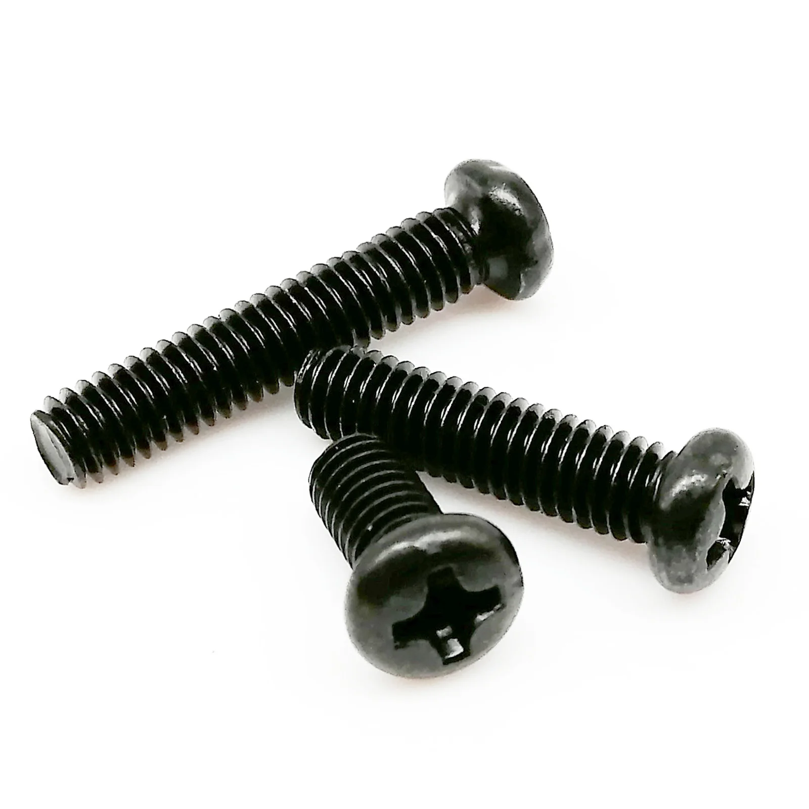 HZYUEGOU 50 Stück M1 M1.2 M1.4 M1.6 M2 M2.5 M3 M4 Mikro Kleine Schwarze A2 304 Edelstahl Kreuzschlitz-Phillips-Flachkopfschrauben Rundbolzen – Detail 5