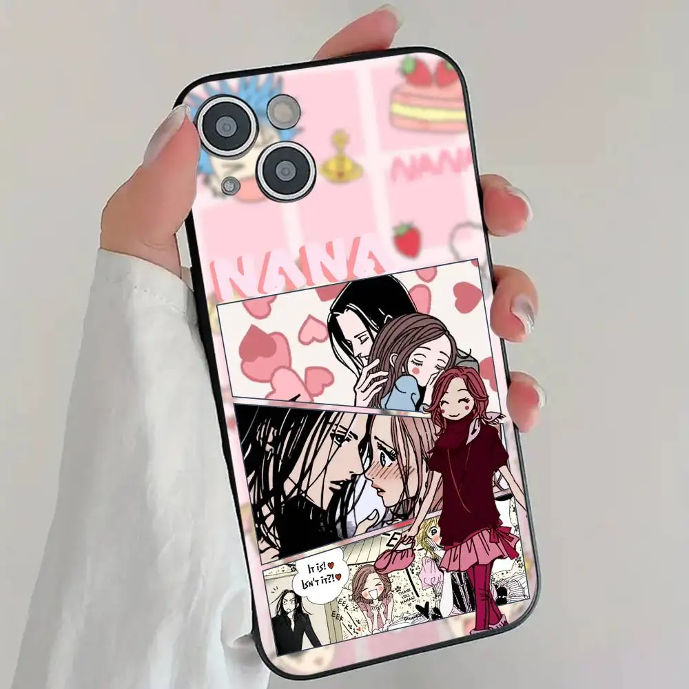 أنيمي كول نانا أوساكي خط جراب هاتف سيليكون لينة آيفون 17 الهواء 16 15 14 13 12 11 زائد برو ماكس زائد