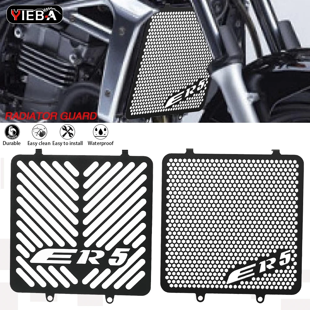 

For Kawasaki ER-5 ER 5 Motorcycle Radiator Grille Guard Protection Cover Protector 1997-2006 2005 2004 2003 2002 2001 2000 ER5