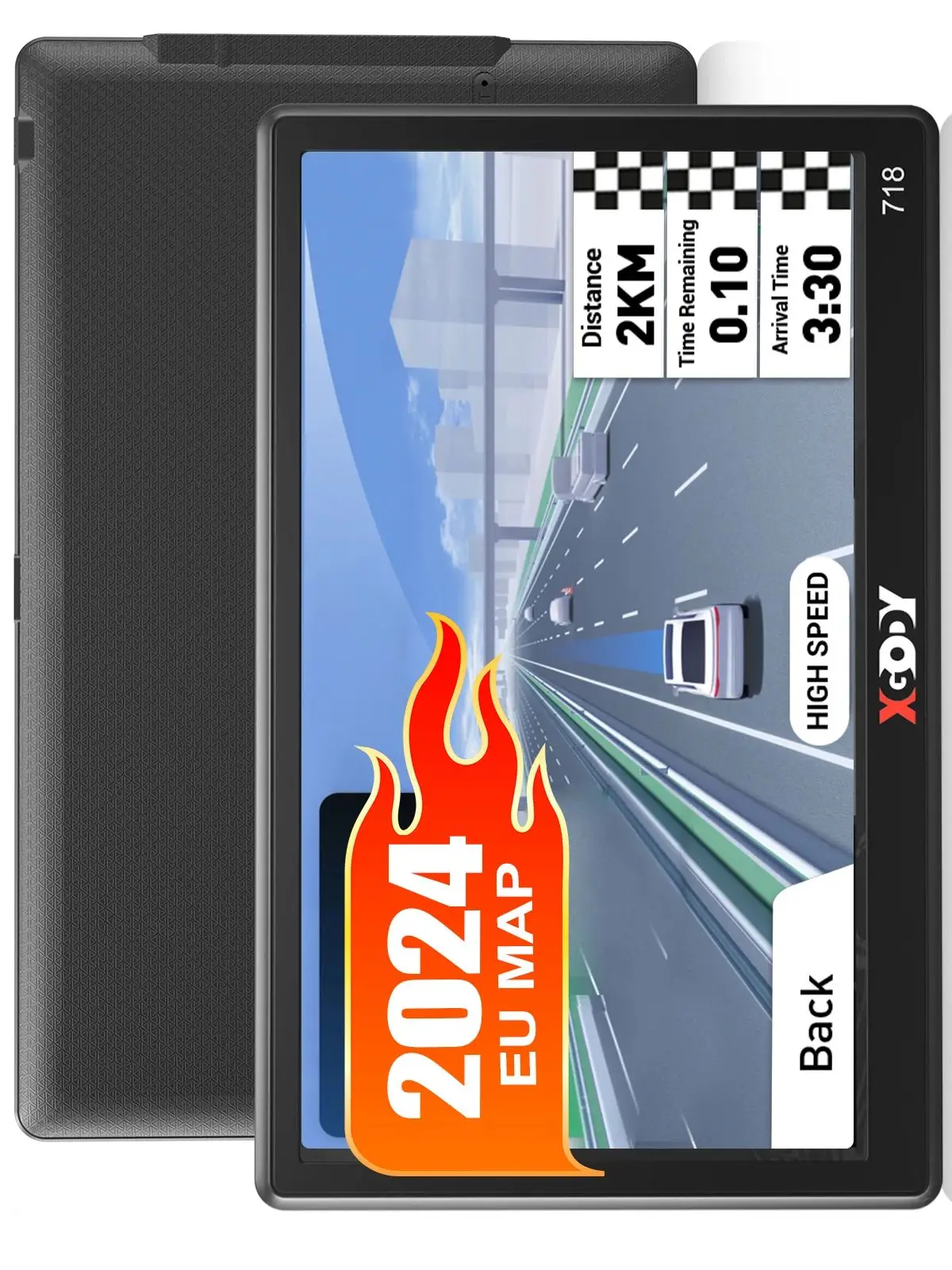 Navigateur GPS portable pour camion 7 pouces 2025, 8 Go 256 Mo, carte Europe gratuite