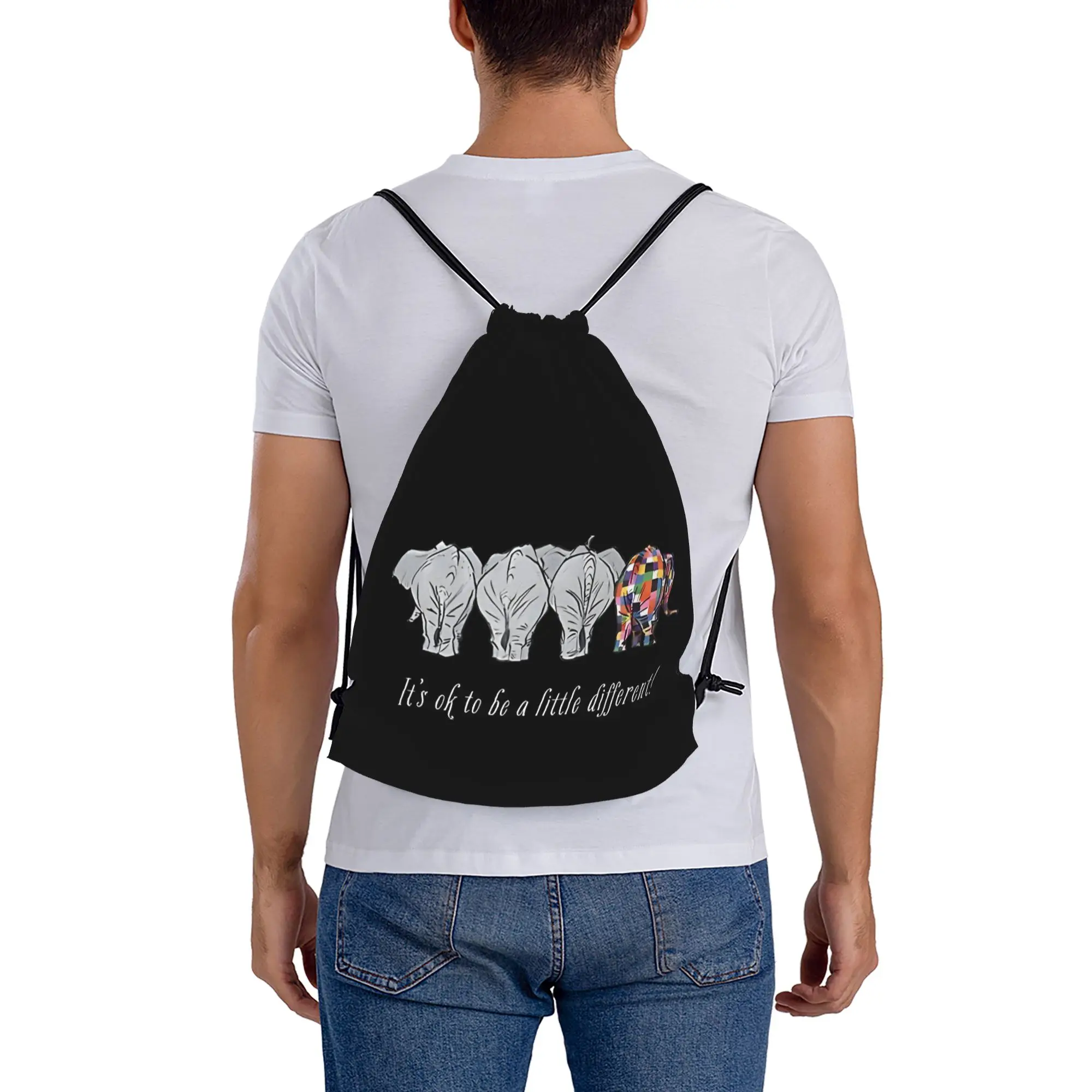 It's Ok To Be A Little Different Autism Awareness  Drawstring Bags Hiking Unisex Storage Organize Bundle Pocket Rope Bag